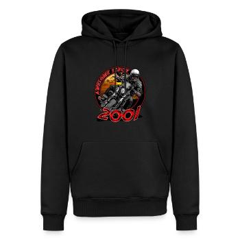 Awesome since 2001, Biker Geburtstag - Männer Premium Bio Hoodie - Schwarz - Vorne - Nico (187cm)