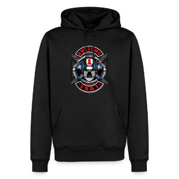 Awesome since 1961, Biker Geburtstag - Männer Premium Bio Hoodie - Schwarz - Vorne - Nico (187cm)