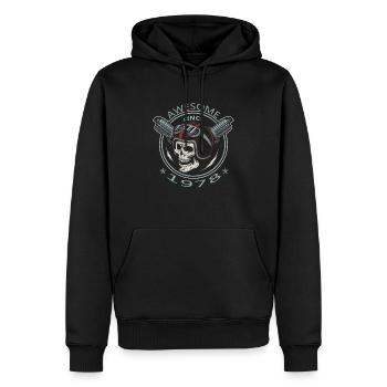 Awesome since 1978, Biker's Birthday - Men’s Premium Organic Hoodie - black - Front - Nico (187cm)
