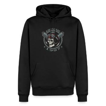 Awesome since 1997, Biker Geburtstag - Männer Premium Bio Hoodie - Schwarz - Vorne - Nico (187cm)