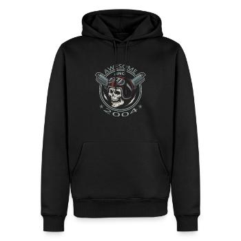Awesome since 2004, Biker Geburtstag - Männer Premium Bio Hoodie - Schwarz - Vorne - Nico (187cm)