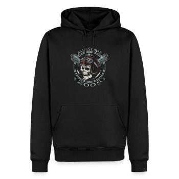 Génial depuis 2005, l’anniversaire du motard - Sweat à capuche Premium bio Homme - noir - Devant - Nico (187cm)