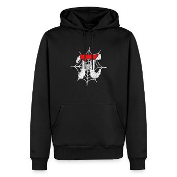 Pi Spider Web - Drôle de Pi Math Halloween - Sweat à capuche Premium bio Homme - noir - Devant - Nico (187cm)