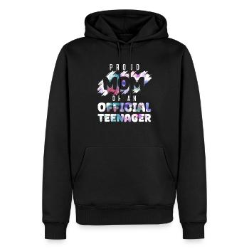 Fière maman d’un adolescent officiel de 13 ans. - Sweat à capuche Premium bio Homme - noir - Devant - Nico (187cm)