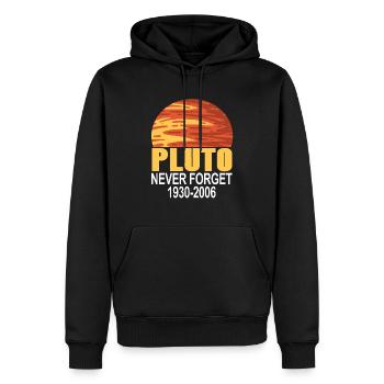N’oubliez jamais PLUTO 1930 - 2006 Retro Funny Planet - Sweat à capuche Premium bio Homme - noir - Devant - Nico (187cm)