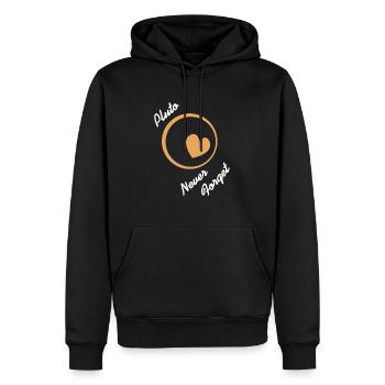 PLUTO N’oublie jamais le T-shirt rétro drôle d’astronome - Sweat à capuche Premium bio Homme - noir - Devant - Nico (187cm)