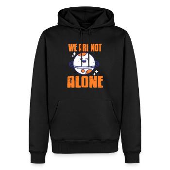 Nous ne sommes pas seuls Retro Vintage Space Planets - Sweat à capuche Premium bio Homme - noir - Devant - Nico (187cm)