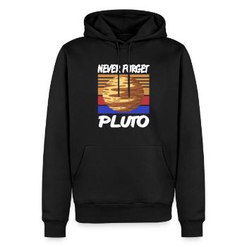 N’oubliez JAMAIS Pluton Retro Vintage Planet Space - Sweat à capuche Premium bio Homme - noir - Devant - Nico (187cm)
