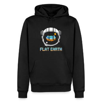 FLAT Earth Cool Astronaute Flat Earther Designs - Sweat à capuche Premium bio Homme - noir - Devant - Nico (187cm)