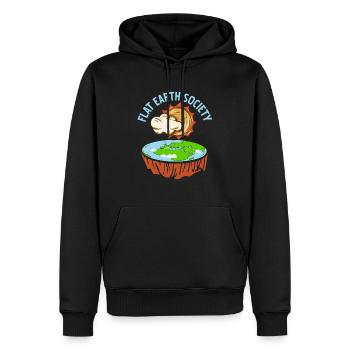 Designs rétro impressionnants de la FLAT Earth Society - Sweat à capuche Premium bio Homme - noir - Devant - Nico (187cm)