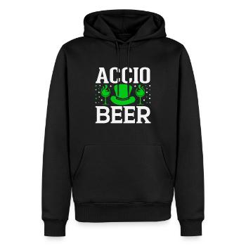 Accio beer - Men’s Premium Organic Hoodie - black - Front - Nico (187cm)