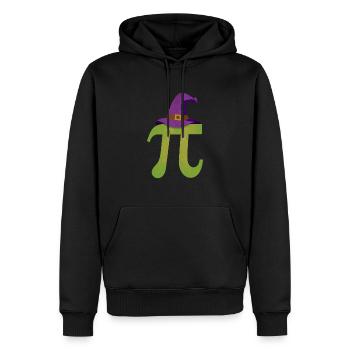 Pi Witch Hat - Pi Funny Math Halloween - Sweat à capuche Premium bio Homme - noir - Devant - Nico (187cm)