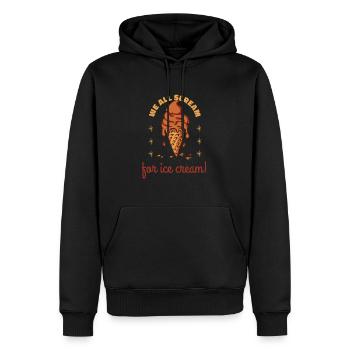 Nous crions tous pour une glace! Crème glacée amusante - Sweat à capuche Premium bio Homme - noir - Devant - Nico (187cm)