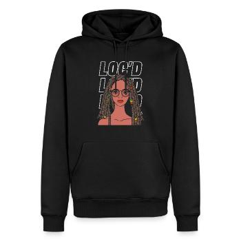 C’est The Locs For Me - Afro Hair Black American - Sweat à capuche Premium bio Homme - noir - Devant - Nico (187cm)