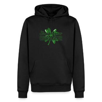 Coordonnatrice de Shenanigan’s de Merry St. Patrick’s - Sweat à capuche Premium bio Homme - noir - Devant - Nico (187cm)