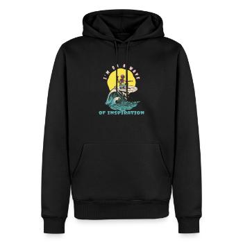 Je suis sur une vague d’inspiration drôle de surfeur rétro - Sweat à capuche Premium bio Homme - noir - Devant - Nico (187cm)