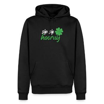 St. Patrick's day Sip Sip Hooray lustiges irisches - Männer Premium Bio Hoodie - Schwarz - Vorne - Nico (187cm)
