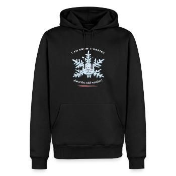 I'm Snow Worried About The Cold Weather Funny - Männer Premium Bio Hoodie - Schwarz - Vorne - Nico (187cm)