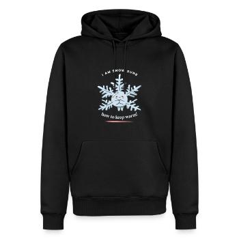 I'm Snow Sure How To Keep Warm! Funny Snow Winter - Men’s Premium Organic Hoodie - black - Front - Nico (187cm)