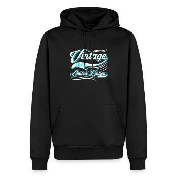 Limited Edition 2017 Vintage - Männer Premium Bio Hoodie - Schwarz - Vorne - Nico (187cm)