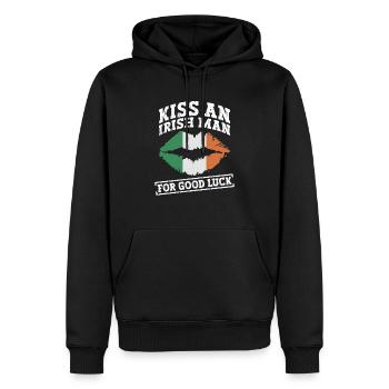 Irlande Irlandais drôle de dicton de la Saint-Patrick - Sweat à capuche Premium bio Homme - noir - Devant - Nico (187cm)