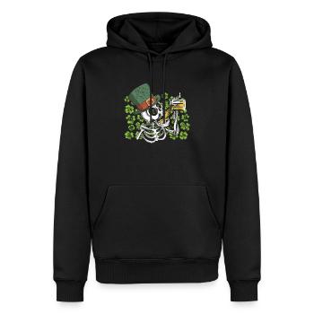 Skeleton Leprechaun Clover Beer Mug - St - Sweat à capuche Premium bio Homme - noir - Devant - Nico (187cm)