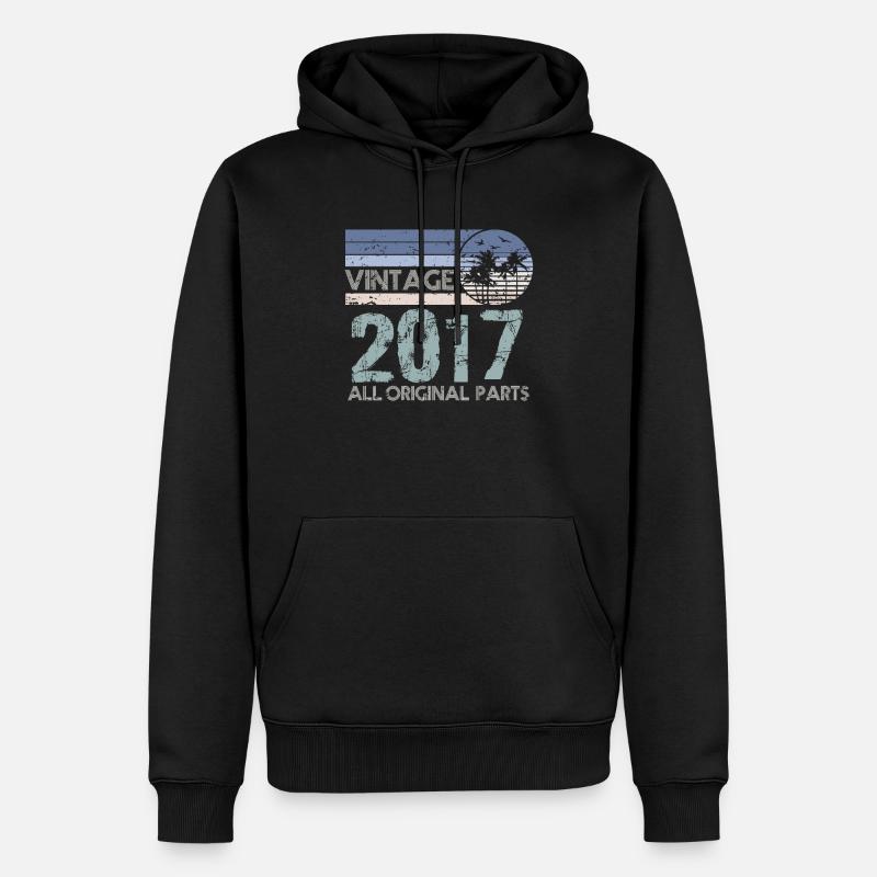 Edition Limitée Millésime 2017 - Sweat à capuche Premium bio Homme - noir