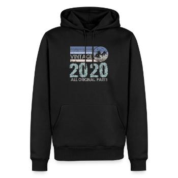 Limited Edition 2020 Vintage - Männer Premium Bio Hoodie - Schwarz - Vorne - Nico (187cm)