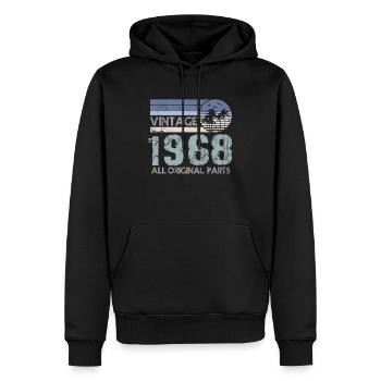 Edition Limitée 1968 Millésime - Sweat à capuche Premium bio Homme - noir - Devant - Nico (187cm)