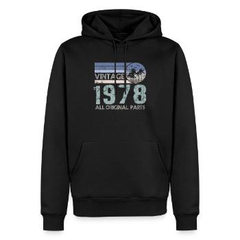 Edition Limitée 1978 Millésime - Sweat à capuche Premium bio Homme - noir - Devant - Nico (187cm)
