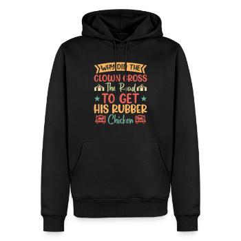 Why did the clown cross the road - Men’s Premium Organic Hoodie - black - Front - Nico (187cm)