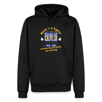 La musique est une révélation supérieure à toute sagesse rétro - Sweat à capuche Premium bio Homme - noir - Devant - Nico (187cm)