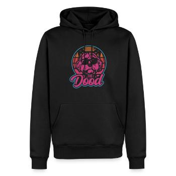 Le Dood Doodle Labradoodle Goldendoodle - Sweat à capuche Premium bio Homme - noir - Devant - Nico (187cm)