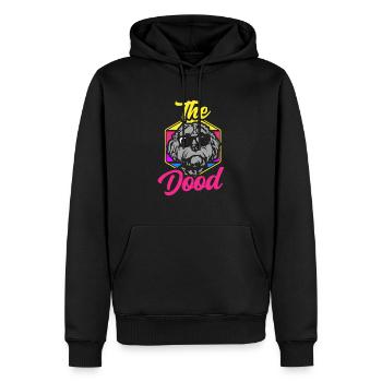 Le Dood Doodle Labradoodle Goldendoodle - Sweat à capuche Premium bio Homme - noir - Devant - Nico (187cm)