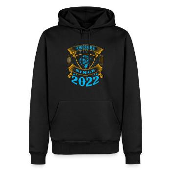 Awesome since 2022. Angel, Angler Geburtstag - Männer Premium Bio Hoodie - Schwarz - Vorne - Nico (187cm)