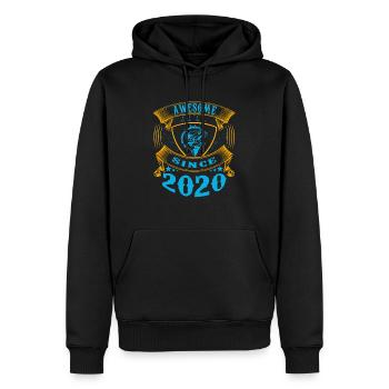 Awesome since 2020. Angel, Angler Geburtstag - Männer Premium Bio Hoodie - Schwarz - Vorne - Nico (187cm)