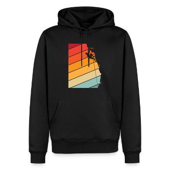 Escalade de bloc Escalade libre Escalade - Sweat à capuche Premium bio Homme - noir - Devant - Nico (187cm)