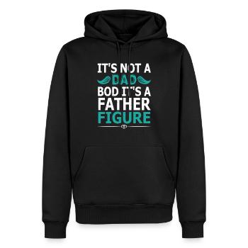 Mens It's Not A Dad Bod It's A Father Figure - Männer Premium Bio Hoodie - Schwarz - Vorne - Nico (187cm)