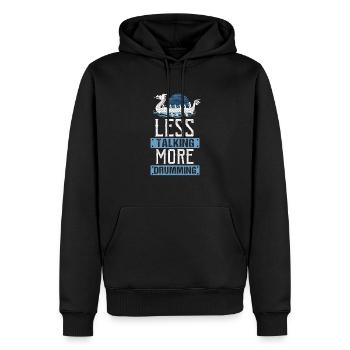 Wikinger nordisch Drachenboot - Männer Premium Bio Hoodie - Schwarz - Vorne - Nico (187cm)