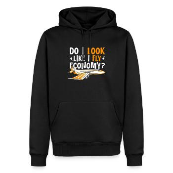 Sehe Ich So Aus, Als Würde Ich Economy First - Männer Premium Bio Hoodie - Schwarz - Vorne - Nico (187cm)