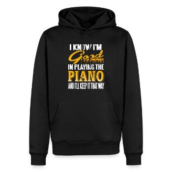 Je sais que je suis bon pour jouer le piano drôle pianiste - Sweat à capuche Premium bio Homme - noir - Devant - Nico (187cm)