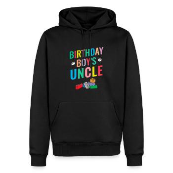Oncle du garçon d’anniversaire Bauklötze - Sweat à capuche Premium bio Homme - noir - Devant - Nico (187cm)