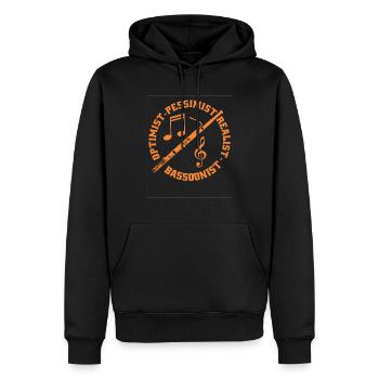 Basson bassoniste basson - Sweat à capuche Premium bio Homme - noir - Devant - Nico (187cm)