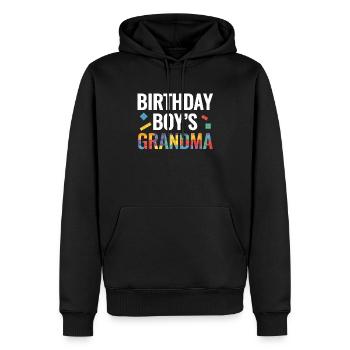 Birthday Kids Grandma Building Blocks - Sweat à capuche Premium bio Homme - noir - Devant - Nico (187cm)