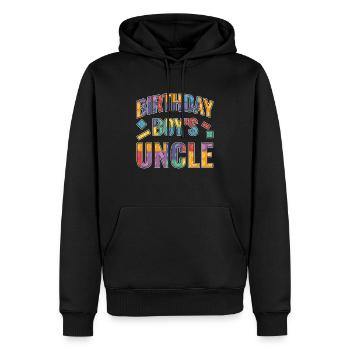 Oncle du garçon d’anniversaire Bauklötze - Sweat à capuche Premium bio Homme - noir - Devant - Nico (187cm)