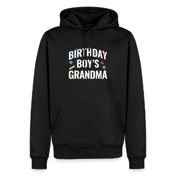 Birthday Kids Grandma Building Blocks - Sweat à capuche Premium bio Homme - noir - Devant - Nico (187cm)