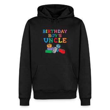Oncle du garçon d’anniversaire Bauklötze - Sweat à capuche Premium bio Homme - noir - Devant - Nico (187cm)
