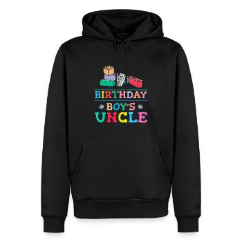 Oncle du garçon d’anniversaire Bauklötze - Sweat à capuche Premium bio Homme - noir - Devant - Nico (187cm)
