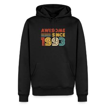 Génial depuis 1993 30e anniversaire 30 ans - Sweat à capuche Premium bio Homme - noir - Devant - Nico (187cm)