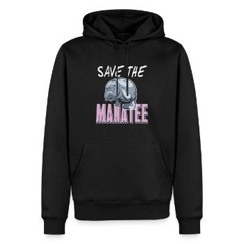 Save The Manatee Retro Animal Lover Wildlife - Männer Premium Bio Hoodie - Schwarz - Vorne - Nico (187cm)